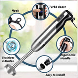 Low Noise Handheld Electric Food Chopper 120V 240V Hand Immersion Mixer