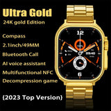 Newest Ultra Gold Series 9 Smart Watch Men GPS NFC IP67 Smartwatch Waterproof Sport Mode Fitness