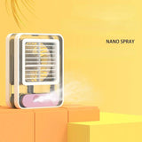 Humidifier Spray Fan Portable Fan USB Desktop Fan with Night Light for Summer Home Appliance