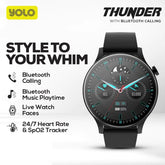 YOLO Thunder BT Calling Smart Watch 1.32-Inches HD Display Heart Rate Sensor SpO2 Monitor Music Playback Built-in Speaker and Microphone
