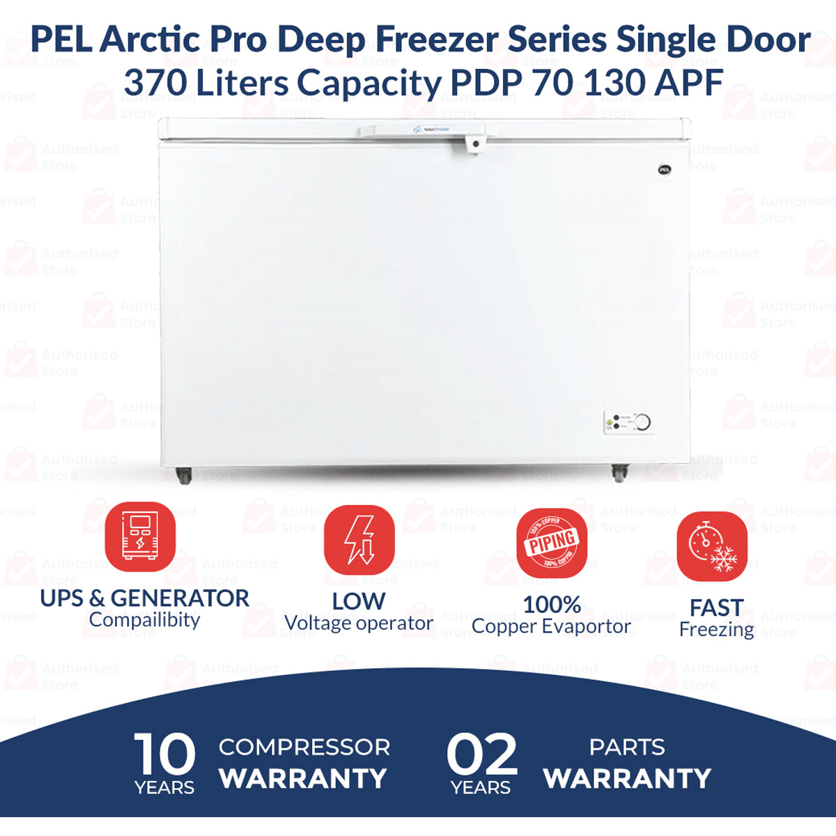 PEL 70-130 Arctic Pro Deep Freezer Series - Single Door - 370 Liters Capacity