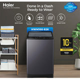 Haier HWM 100-826S6 10kg  Quick Wash Series Fully Automatic Top Loading Washing Machine