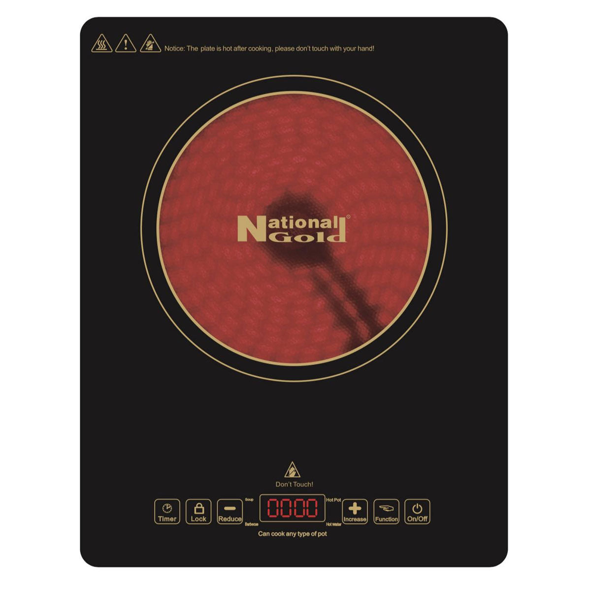 National Gold (NG) - Ceramic Cooker - 2000 WATT - Touch Controller - NG786-IC02