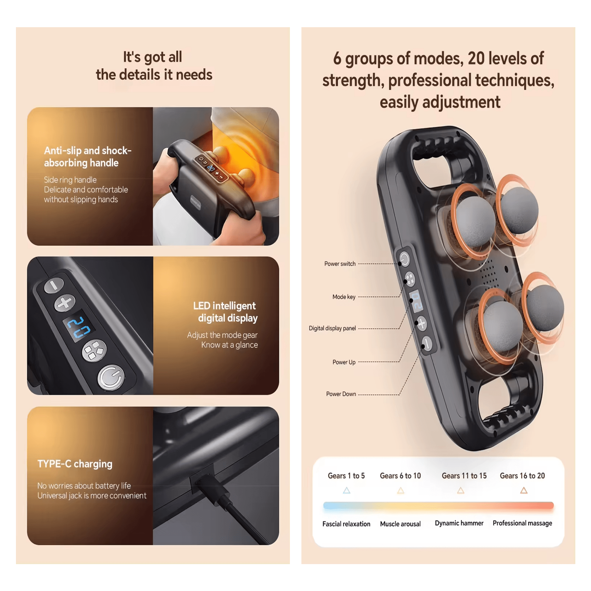 Multifunctional Handheld Massager