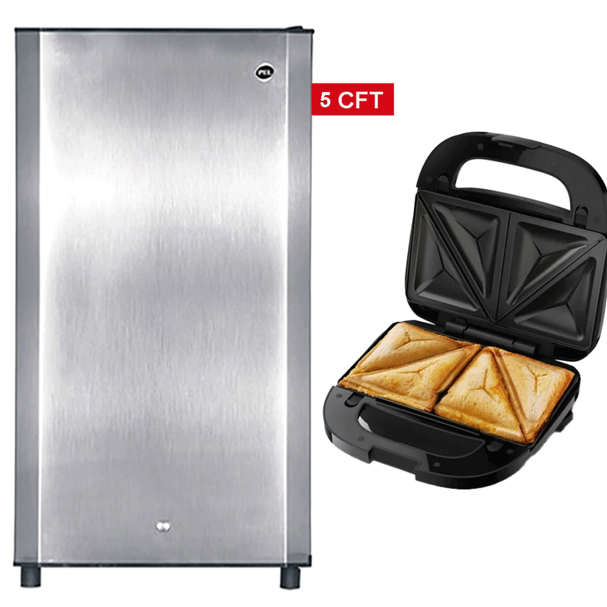PEL PRL1100 Single Door Refrigerator - 4 CFT + Premium Sandwich Maker