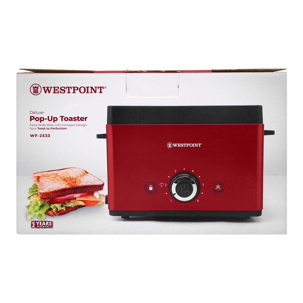 WestPoint West Point Deluxe Pop-Up Toaster, 850W, 220-240V, WF-2533