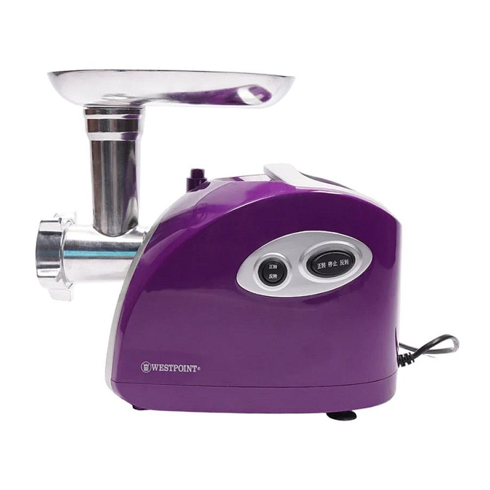 WestPoint Deluxe Meat Grinder With Stainless Steel Sharp Blade & Exchangeable Metal Cutting Plates, 1500W, WF-1036
