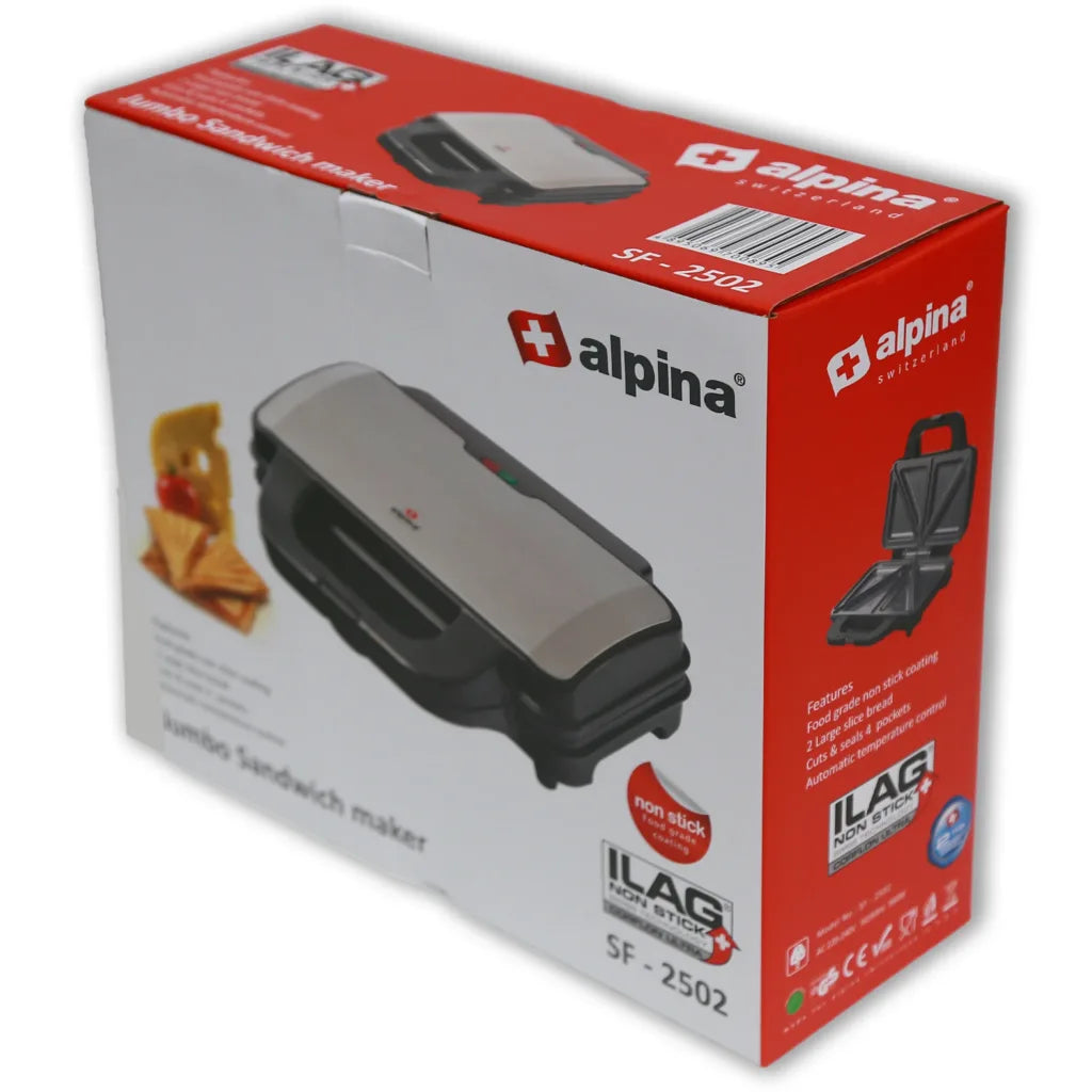 Alpina SF-2502 Jumbo Sandwich Maker BLACK COLOUR