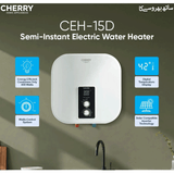 Cherry INVERTER Series CEH-15L Electric Water Heater | Digital Watt Control & Temperature Control, Inverter Energy Saving Geyser