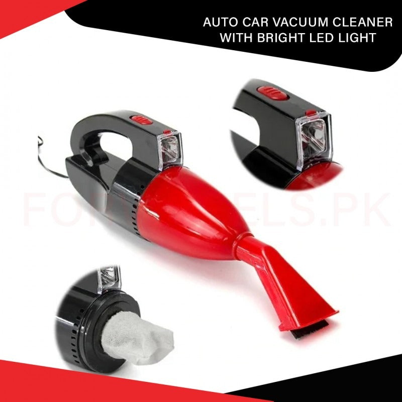 Auto Car Vacuum Cleaner With Bright LED Light