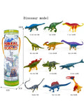 Kids Miniature Plastic Dinosaur Action Figures Set with Storage Tube Case – ITEM NO KL714-20