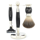 Lee Shaving Range 3 Edge Razor for Precise Daily Shaving - Black Synthetic