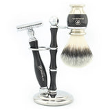 OBH Shaving Range Double Edge Safety Razor for Men - Silver Synthetic