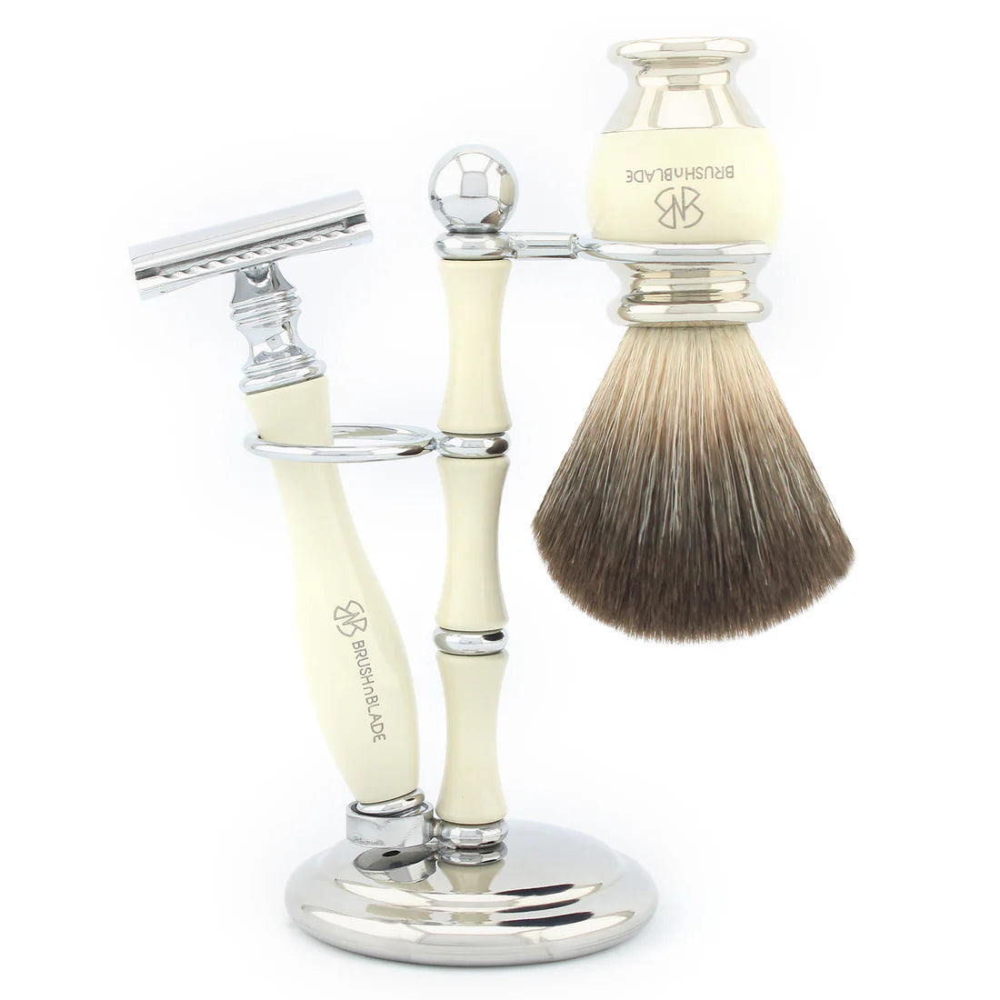 OBH Shaving Range Double Edge Safety Razor for Men - Black Synthetic