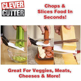 2 in 1 Clever Cutter Stainless Steel Scissor with Cutting Board Utility