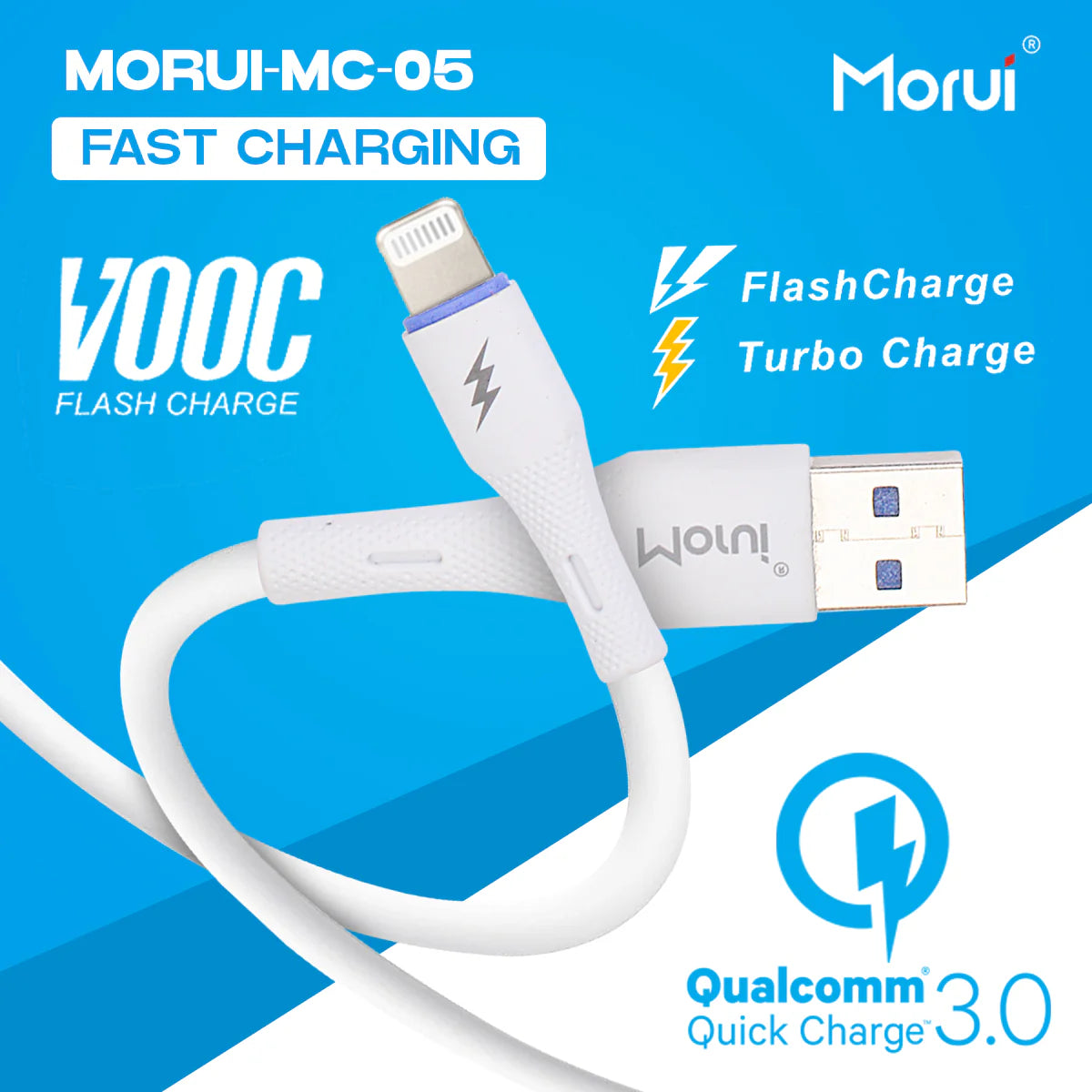 Morui Cable MC-01 Polo Data Cable For Lightning 20W Fast Charging I-PHONE