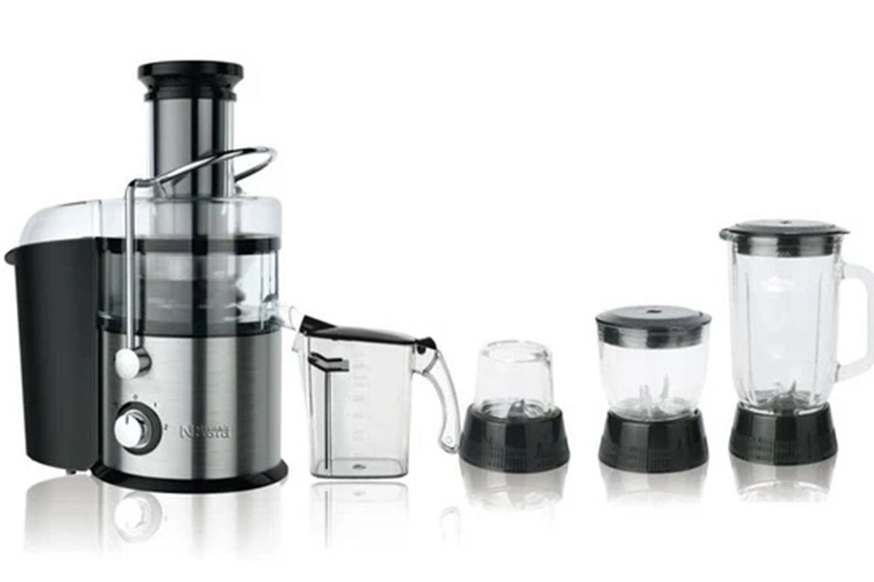 National Gold (NG) - Juicer Blender - 4 IN 1 - 800W - 1.L Glass Jar - Steel Black Body - NG786-2015