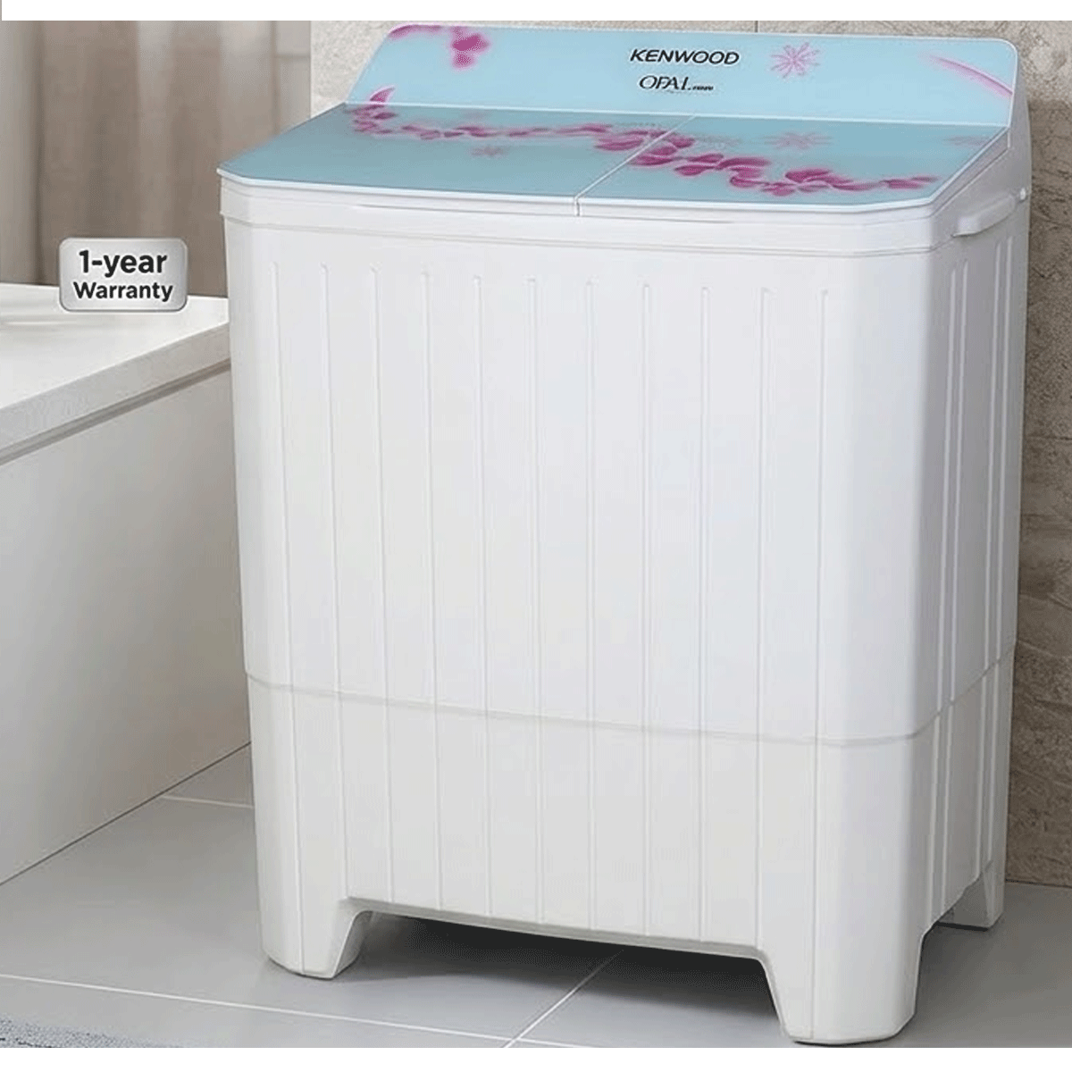 Kenwood KWM-21159 SAG Twin Tub Washing Machine - Opal Series Rose Pink - 11 KG