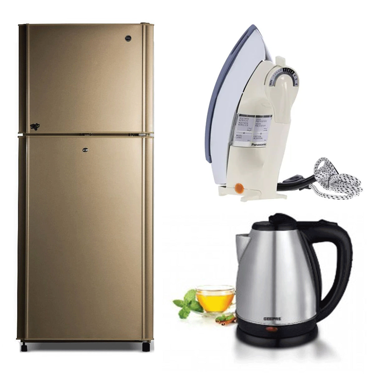 Pel 14 CFT PRL 21960 Refrigerator - 14 CFT + Premium Electric Kettle + Premium Iron