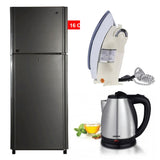 Pel 16 CFT PRL 22260 Refrigerator + Premium Electric Kettle + Premium Iron