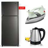 Pel PRL 6450 Refrigerator - 12 CFT + Premium Electric Kettle + Premium Iron