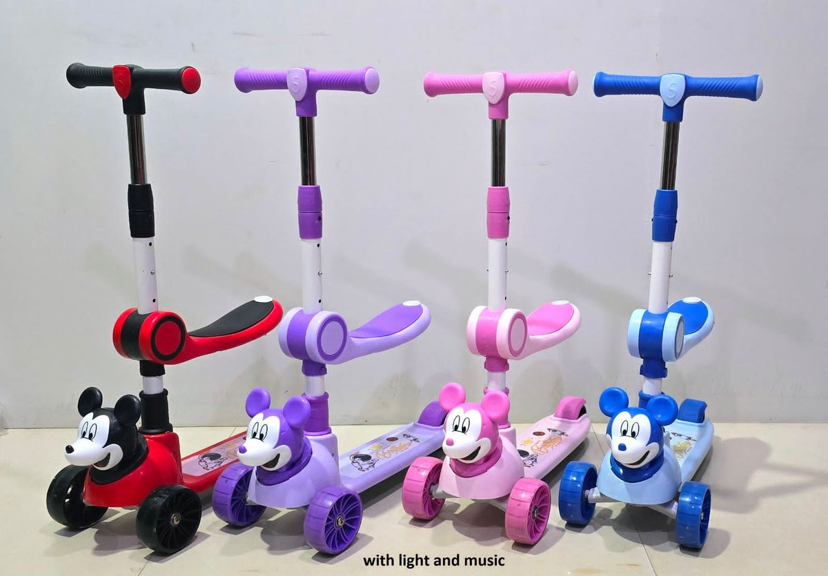 Kids Scooter with Seat, Light & Music