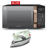 PEL PMO-26D 26 Ltr Microwave Oven + Premium Iron
