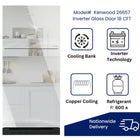 Kenwood Inverter Glass Door Freezer-on-top Refrigerator 18-CFT (KRF-26657)