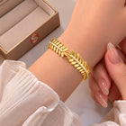 Golden Leaf Elegance Bracelet ⭐ for Women – Elegant Designer-Inspired Wristwear