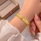 Golden Leaf Elegance Bracelet ⭐ for Women – Elegant Designer-Inspired Wristwear