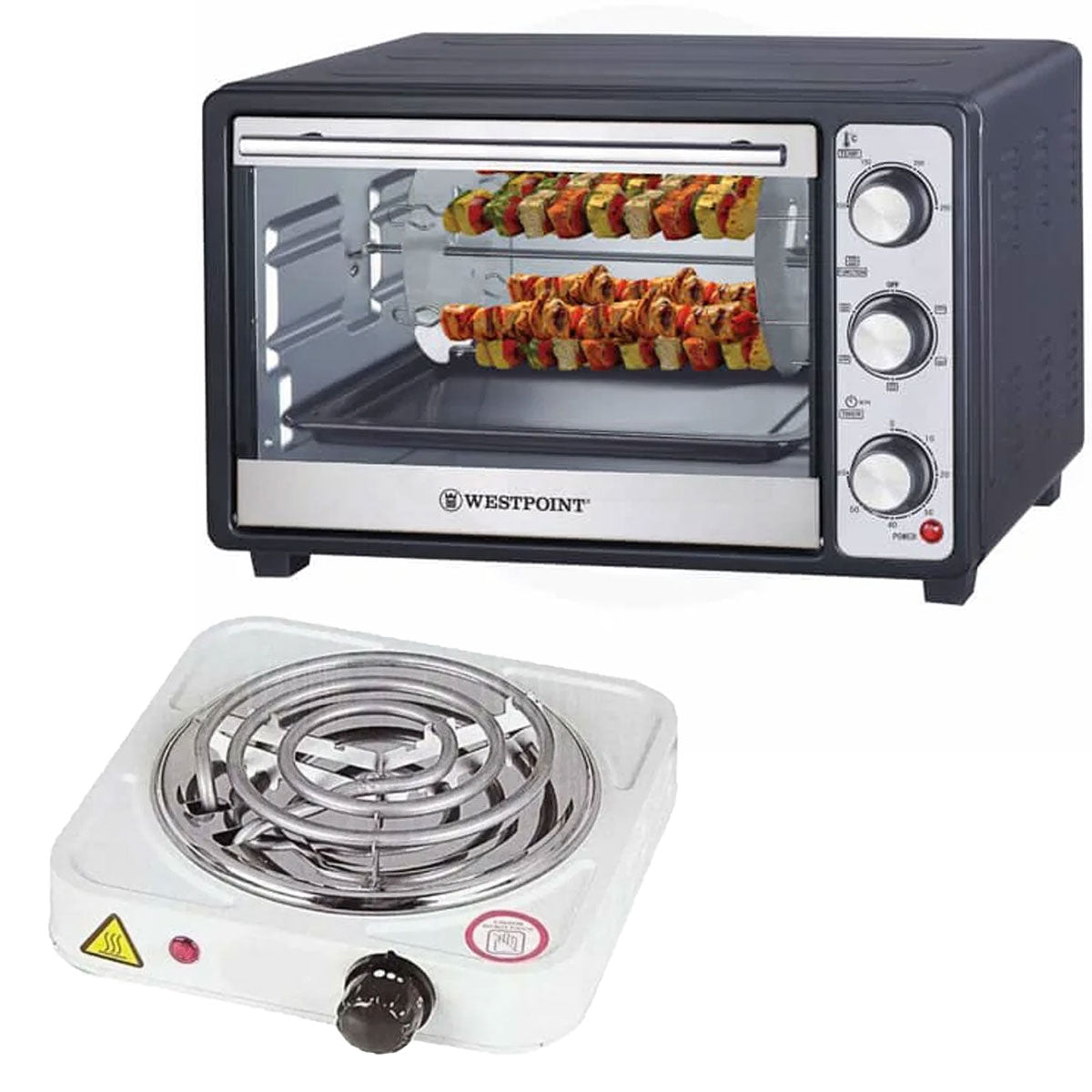 Westpoint Rotisserie Oven Toaster 30 Litres WF-2800-RK + Electric Stove/Hot Plate