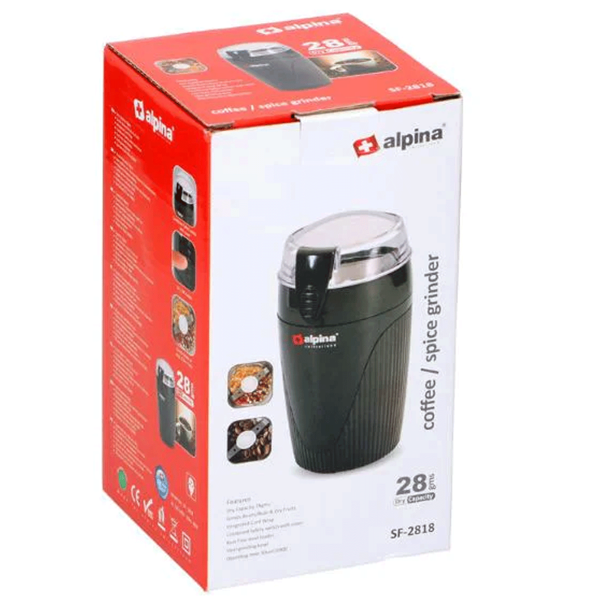 Alpina Coffee/Spice Grinder Black 90W SF-2818