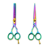 Personal Barber Kit with Multicolored 6 Inch Razor Scissors