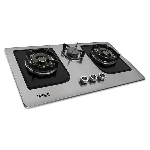 HANCO Hob Model 303 - Elegance Series - Burnova Brass Burners - Auto Ignition Stove - Latest Model