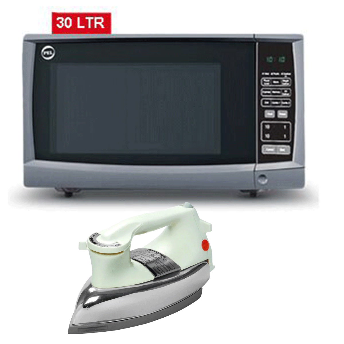 PEL 30L PMO-30BG Grill Microwave Oven + Premium Iron