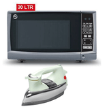 PEL 30L PMO-30BG Grill Microwave Oven + Premium Iron
