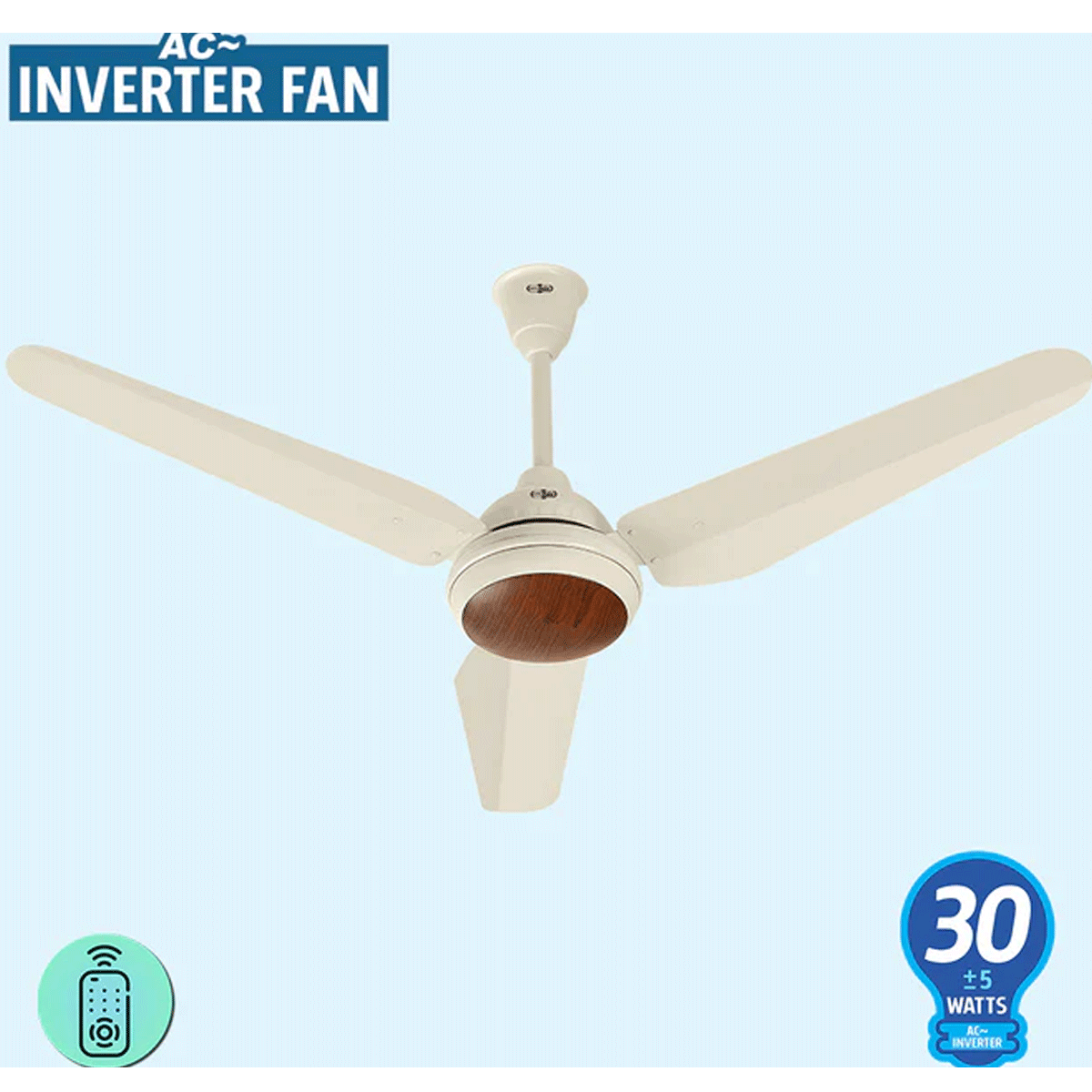 Super Asia Inverter Fan Ceiling Fan Crown Model 56 Inch 30 watts 99.9% Pure Copper Wire