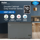 Haier 385L - HDF-385IG -Twin Cabinet Inverter Chest Freezer - 13.60 Cu Ft