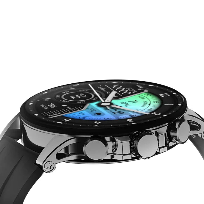 Faster NERV Watch 3 Pro SE - 2 Straps: Black Chain + Black Silicon