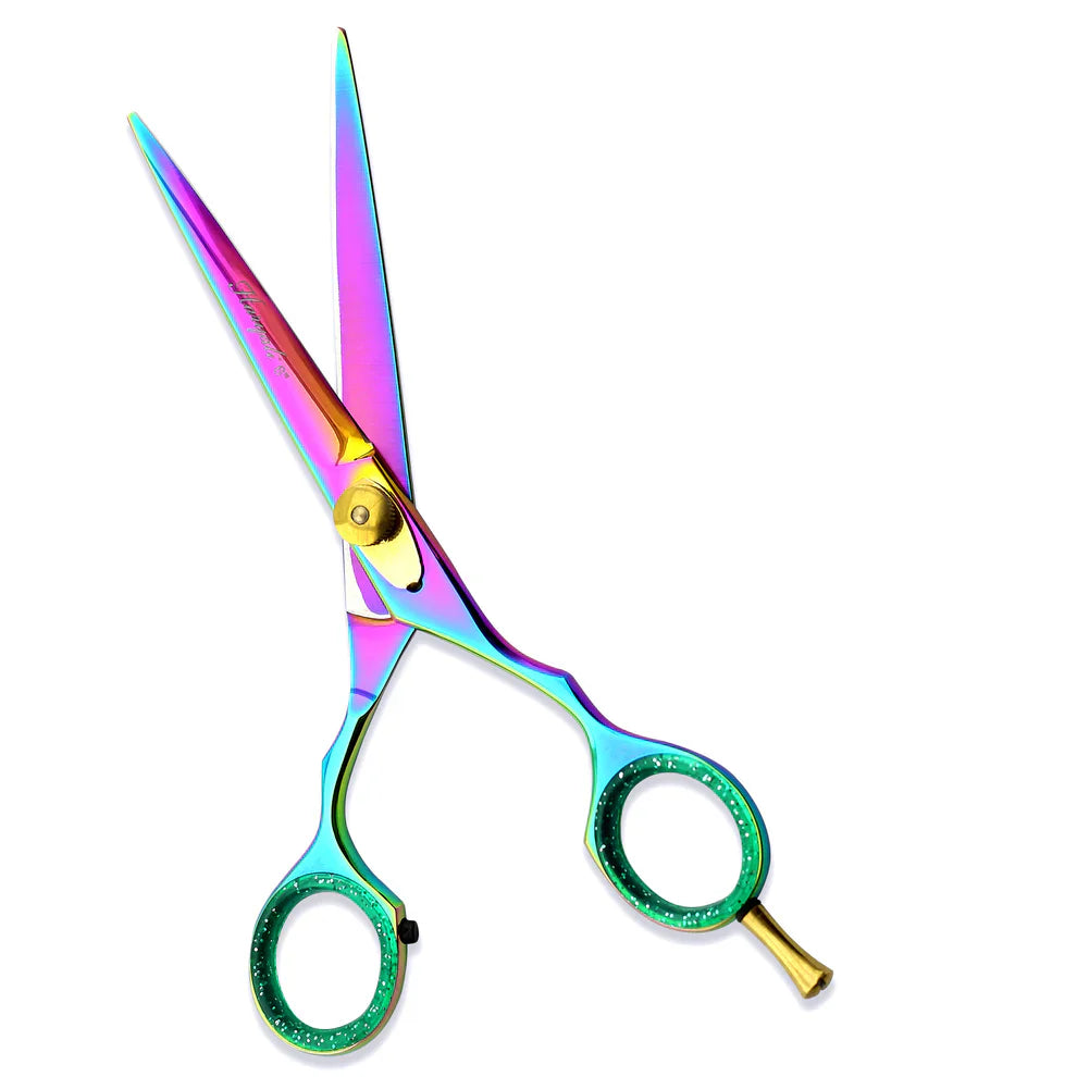 Personal Barber Kit with Multicolored 6 Inch Razor Scissors