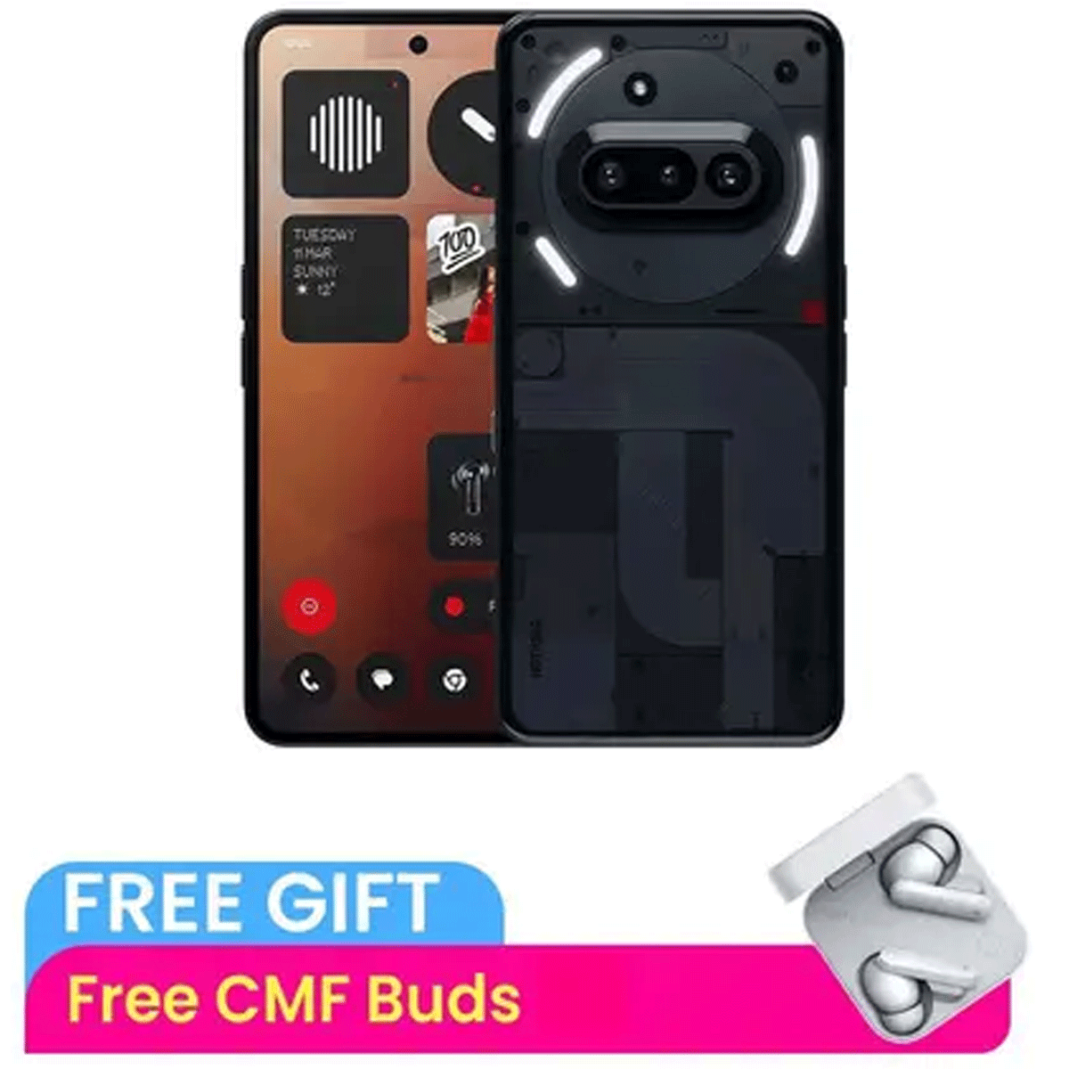 Nothing Phone 3A - 256GB - 12GB RAM with Free Nothing Buds