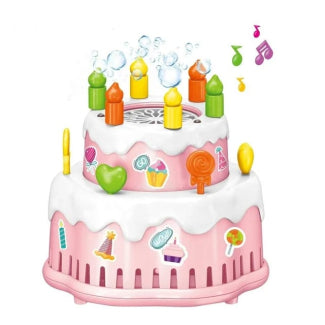 Battery Operated Musical Birthday Cake Bubble Machine Toy for Kids – Item No. 578