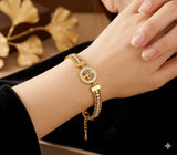 SS Steel Tori & Butterfly Bracelet - B1