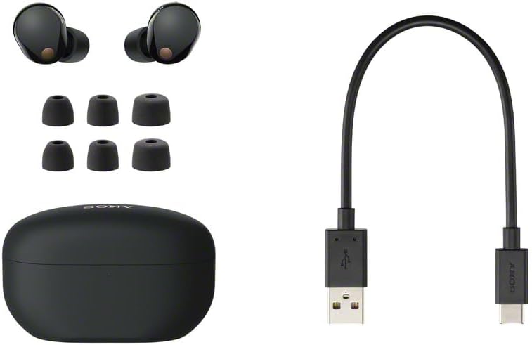 Sony WF-1000XM5 The Best Truly Wireless Noise Cancelling Earbuds, Made from Recycled Plastic Materials, Clear Bluetooth Signal, Adaptive Sound Control with AI, Xm5 Headphones, Black