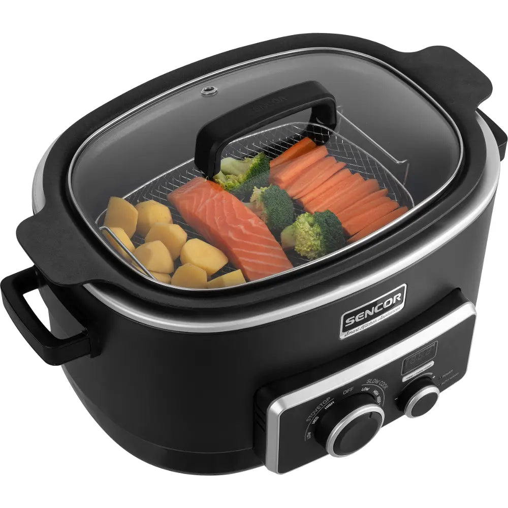 Sencor Slow Cooker Electric, 1200W, 5.5 Liters, SPR6100BK