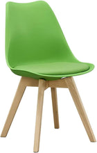 Modern Mid-Century Dining Chair with Wooden Legs – Green (42 × 49 × 81 cm)