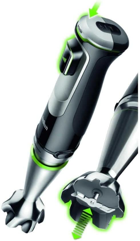 Braun MultiQuick 9 Hand Blender Set, XL Food Processor 2L, Active PowerDrive Technology, 500ml Chopper, iMode Technology, 1200W, Ice Crush Knife, MQ 9195 XLI Black