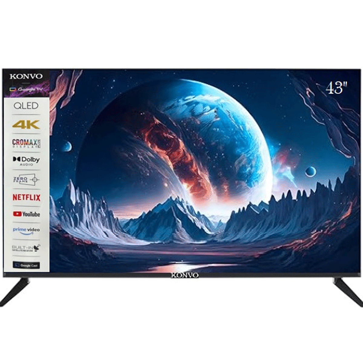 KONVO LED 43K7A 43″ QLED 4K UHD Smart TV
