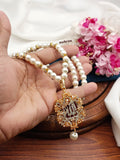 Beautiful Fine Quality Zarcon Stone Calligraphy Pendant With Mala - Z6