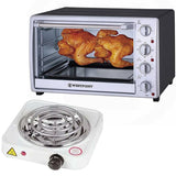 Westpoint Convection Rotisserie Oven with Kebab Grill WF-4800RKC - 48 Litres + Electric Stove/Hot Plate
